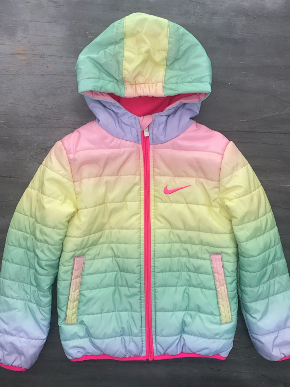 Nike Girls' Rainbow Puffer Jacket